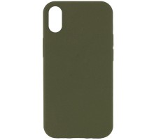 Чохол Silicone Case Full Protective (AA) NO LOGO для Apple iPhone X / XS (5.8") Зелений / Dark Olive