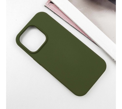 Чохол Silicone Case Full Protective (AA) NO LOGO для Apple iPhone 14 Pro (6.1") Зелений / Dark Olive Чохол Silicone Case Full Protective (AA) NO LOGO для Apple iPhone 14 Pro (6.1") Зелений / Dark Olive