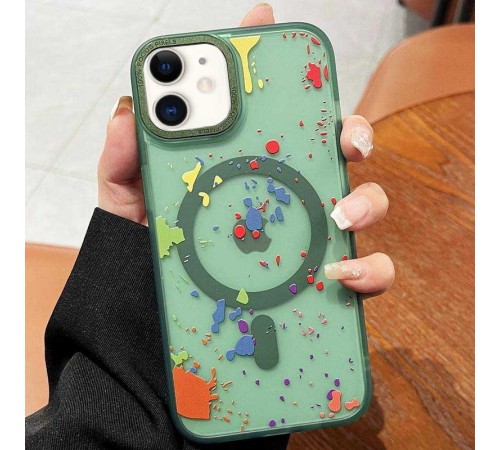 Чохол TPU+PC Flush with MagSafe для Apple iPhone 11 (6.1") Dark green Чохол TPU+PC Flush with MagSafe для Apple iPhone 11 (6.1") Dark green