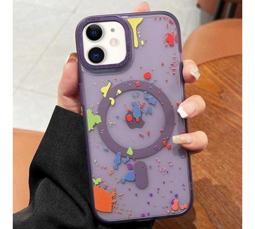 Чохол TPU+PC Flush with MagSafe для Apple iPhone 11 (6.1") Dark purple Чохол TPU+PC Flush with MagSafe для Apple iPhone 11 (6.1") Dark purple