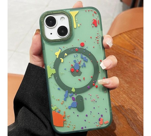 Чохол TPU+PC Flush with MagSafe для Apple iPhone 13 (6.1") Dark green Чохол TPU+PC Flush with MagSafe для Apple iPhone 13 (6.1") Dark green