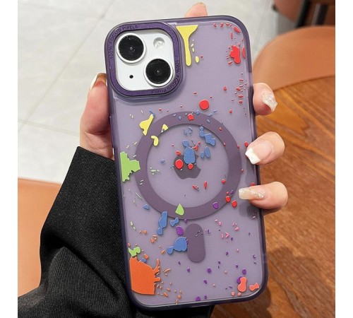 Чохол TPU+PC Flush with MagSafe для Apple iPhone 13 (6.1") Dark purple Чохол TPU+PC Flush with MagSafe для Apple iPhone 13 (6.1") Dark purple