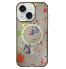 Чохол TPU+PC Flush with MagSafe для Apple iPhone 13 (6.1") Titanium grey