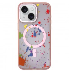 Чохол TPU+PC Flush with MagSafe для Apple iPhone 14 (6.1") Baby pink