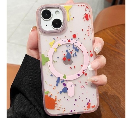 Чохол TPU+PC Flush with MagSafe для Apple iPhone 14 (6.1") Baby pink