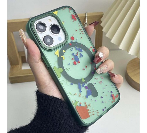 Чохол TPU+PC Flush with MagSafe для Apple iPhone 15 Pro (6.1") Dark green Чохол TPU+PC Flush with MagSafe для Apple iPhone 15 Pro (6.1") Dark green