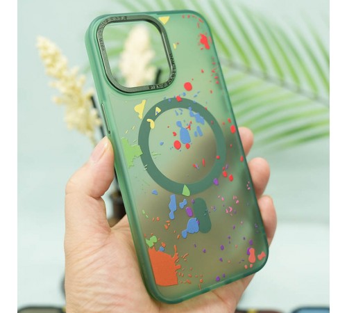 Чохол TPU+PC Flush with MagSafe для Apple iPhone 15 Pro (6.1") Dark green Чохол TPU+PC Flush with MagSafe для Apple iPhone 15 Pro (6.1") Dark green