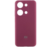 Чохол Silicone Cover Lakshmi Full Camera (AAA) with Logo для Xiaomi Redmi Note 13 4G Бордовий / Plum