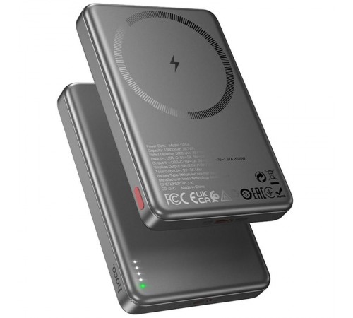 Портативний ЗП Power Bank Hoco Q26A Joy PD20W з БЗП 10000 mAh Metal gray