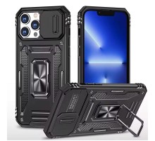 Ударостійкий чохол Camshield Army Ring для Apple iPhone 13 Pro (6.1") Чорний / Black