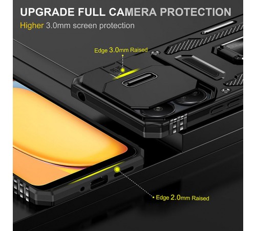 Ударостійкий чохол Camshield Army Ring для Xiaomi Redmi 13C / Poco C65 Чорний / Black Ударостійкий чохол Camshield Army Ring для Xiaomi Redmi 13C / Poco C65 Чорний / Black