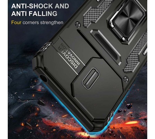 Ударостійкий чохол Camshield Army Ring для Xiaomi Redmi 13C / Poco C65 Чорний / Black Ударостійкий чохол Camshield Army Ring для Xiaomi Redmi 13C / Poco C65 Чорний / Black
