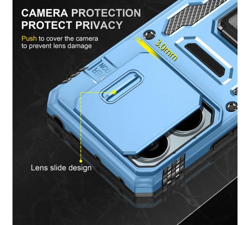 Ударостійкий чохол Camshield Army Ring для Xiaomi Redmi Note 13 Pro 4G / Poco M6 Pro 4G Блакитний / Light Blue Ударостійкий чохол Camshield Army Ring для Xiaomi Redmi Note 13 Pro 4G / Poco M6 Pro 4G Блакитний / Light Blue