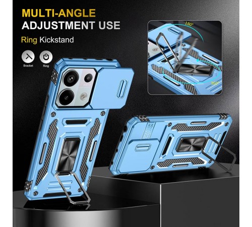 Ударостійкий чохол Camshield Army Ring для Xiaomi Redmi Note 13 Pro 4G / Poco M6 Pro 4G Блакитний / Light Blue Ударостійкий чохол Camshield Army Ring для Xiaomi Redmi Note 13 Pro 4G / Poco M6 Pro 4G Блакитний / Light Blue
