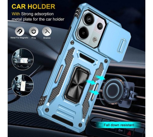 Ударостійкий чохол Camshield Army Ring для Xiaomi Redmi Note 13 Pro 4G / Poco M6 Pro 4G Блакитний / Light Blue Ударостійкий чохол Camshield Army Ring для Xiaomi Redmi Note 13 Pro 4G / Poco M6 Pro 4G Блакитний / Light Blue