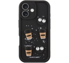 Чохол TPU Toys Case для Apple iPhone 16 (6.1") Black / Always Happy
