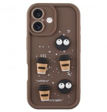 Чохол TPU Toys Case для Apple iPhone 16 (6.1") Brown / Always Happy