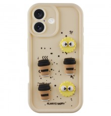Чохол TPU Toys Case для Apple iPhone 16 (6.1") Sand / Always Happy