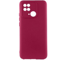 Чохол Silicone Cover Lakshmi Full Camera (AA) для Xiaomi Redmi 10C Бордовий / Marsala