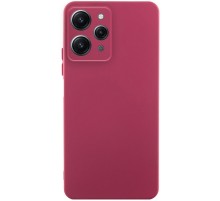 Чохол Silicone Cover Lakshmi Full Camera (AA) для Xiaomi Redmi 12 Бордовий / Marsala
