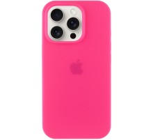 Чохол Silicone Case Full Protective (AA) для Apple iPhone 16 Pro (6.3") Рожевий / Barbie pink