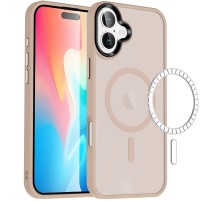 TPU+PC чохол Metal Buttons with MagSafe Colorful для Apple iPhone 16 (6.1") Золотий