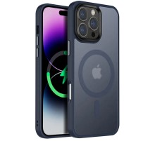 TPU+PC чохол Metal Buttons with MagSafe Colorful для Apple iPhone 16 Pro (6.3") Синій