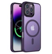 TPU+PC чохол Metal Buttons with MagSafe Colorful для Apple iPhone 16 Pro Max (6.9") Темно-фіолетовий