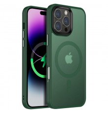 TPU+PC чохол Metal Buttons with MagSafe Colorful для Apple iPhone 16 Pro Max (6.9") Зелений