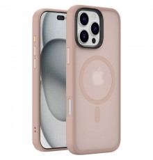 TPU+PC чохол Metal Buttons with MagSafe Colorful для Apple iPhone 16 Pro Max (6.9") Золотий