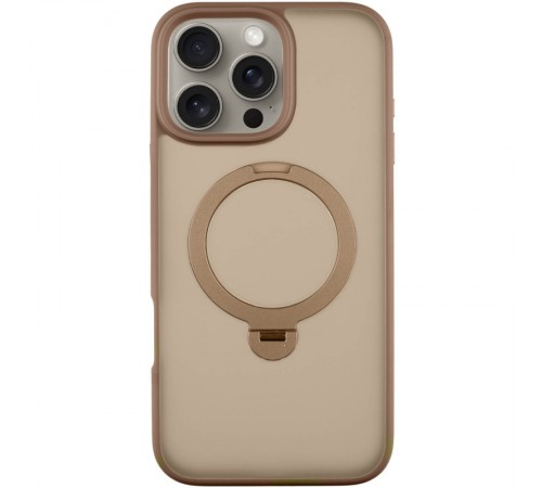 TPU+PC чохол Metal Buttons with MagSafe Colorful HQ Ring для Apple iPhone 16 Pro Max (6.9") Rose Gold TPU+PC чохол Metal Buttons with MagSafe Colorful HQ Ring для Apple iPhone 16 Pro Max (6.9") Rose Gold