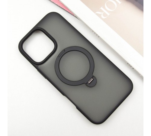 TPU+PC чохол Metal Buttons with MagSafe Colorful HQ Ring для Apple iPhone 16 Pro Max (6.9") Black TPU+PC чохол Metal Buttons with MagSafe Colorful HQ Ring для Apple iPhone 16 Pro Max (6.9") Black