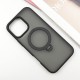 TPU+PC чохол Metal Buttons with MagSafe Colorful HQ Ring для Apple iPhone 16 Pro Max (6.9") Black