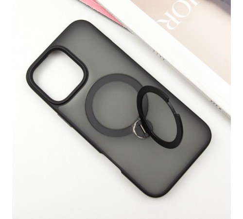 TPU+PC чохол Metal Buttons with MagSafe Colorful HQ Ring для Apple iPhone 16 Pro Max (6.9") Black TPU+PC чохол Metal Buttons with MagSafe Colorful HQ Ring для Apple iPhone 16 Pro Max (6.9") Black