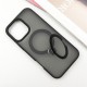 TPU+PC чохол Metal Buttons with MagSafe Colorful HQ Ring для Apple iPhone 16 Pro Max (6.9") Black