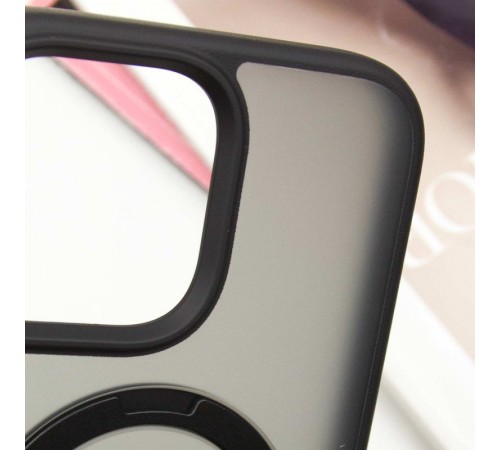 TPU+PC чохол Metal Buttons with MagSafe Colorful HQ Ring для Apple iPhone 16 Pro Max (6.9") Black TPU+PC чохол Metal Buttons with MagSafe Colorful HQ Ring для Apple iPhone 16 Pro Max (6.9") Black