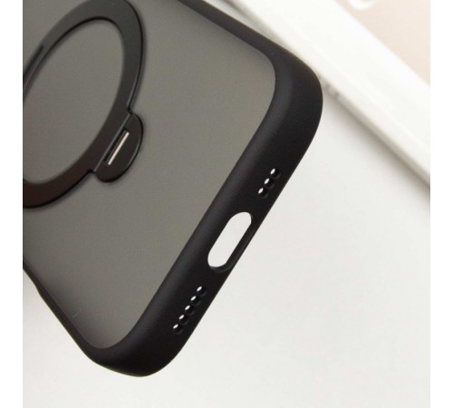 TPU+PC чохол Metal Buttons with MagSafe Colorful HQ Ring для Apple iPhone 16 Pro Max (6.9") Black TPU+PC чохол Metal Buttons with MagSafe Colorful HQ Ring для Apple iPhone 16 Pro Max (6.9") Black