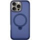TPU+PC чохол Metal Buttons with MagSafe Colorful HQ Ring для Apple iPhone 16 Pro Max (6.9") Dark Blue
