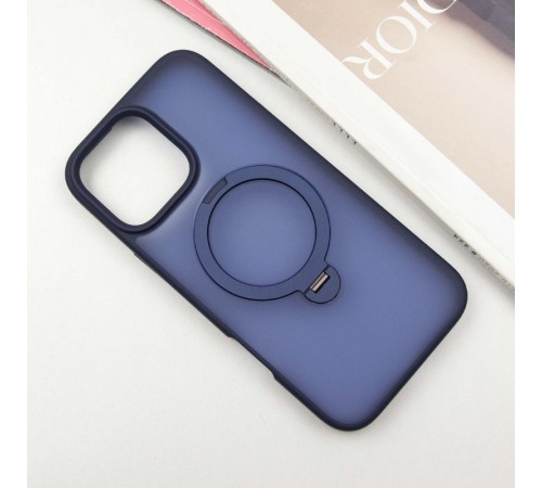 TPU+PC чохол Metal Buttons with MagSafe Colorful HQ Ring для Apple iPhone 16 Pro Max (6.9") Dark Blue TPU+PC чохол Metal Buttons with MagSafe Colorful HQ Ring для Apple iPhone 16 Pro Max (6.9") Dark Blue