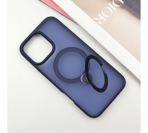TPU+PC чохол Metal Buttons with MagSafe Colorful HQ Ring для Apple iPhone 16 Pro Max (6.9") Dark Blue TPU+PC чохол Metal Buttons with MagSafe Colorful HQ Ring для Apple iPhone 16 Pro Max (6.9") Dark Blue
