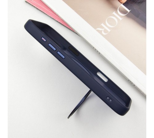 TPU+PC чохол Metal Buttons with MagSafe Colorful HQ Ring для Apple iPhone 16 Pro Max (6.9") Dark Blue TPU+PC чохол Metal Buttons with MagSafe Colorful HQ Ring для Apple iPhone 16 Pro Max (6.9") Dark Blue
