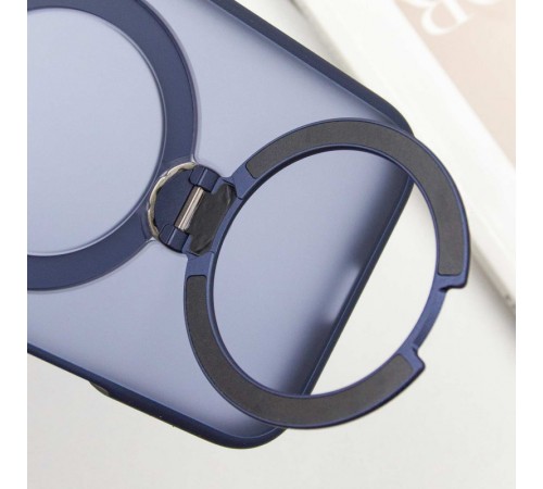 TPU+PC чохол Metal Buttons with MagSafe Colorful HQ Ring для Apple iPhone 16 Pro Max (6.9") Dark Blue TPU+PC чохол Metal Buttons with MagSafe Colorful HQ Ring для Apple iPhone 16 Pro Max (6.9") Dark Blue
