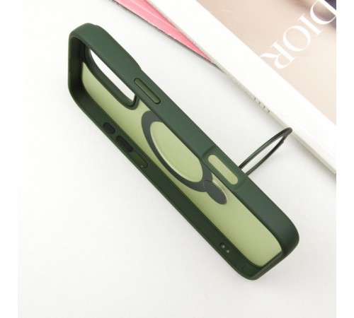 TPU+PC чохол Metal Buttons with MagSafe Colorful HQ Ring для Apple iPhone 16 Pro Max (6.9") Green TPU+PC чохол Metal Buttons with MagSafe Colorful HQ Ring для Apple iPhone 16 Pro Max (6.9") Green