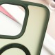 TPU+PC чохол Metal Buttons with MagSafe Colorful HQ Ring для Apple iPhone 16 Pro Max (6.9") Green