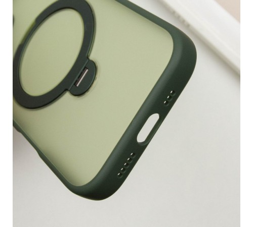 TPU+PC чохол Metal Buttons with MagSafe Colorful HQ Ring для Apple iPhone 16 Pro Max (6.9") Green TPU+PC чохол Metal Buttons with MagSafe Colorful HQ Ring для Apple iPhone 16 Pro Max (6.9") Green