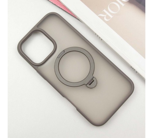 TPU+PC чохол Metal Buttons with MagSafe Colorful HQ Ring для Apple iPhone 16 Pro Max (6.9") Grey TPU+PC чохол Metal Buttons with MagSafe Colorful HQ Ring для Apple iPhone 16 Pro Max (6.9") Grey