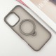 TPU+PC чохол Metal Buttons with MagSafe Colorful HQ Ring для Apple iPhone 16 Pro Max (6.9") Grey