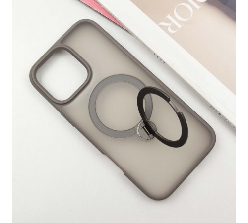 TPU+PC чохол Metal Buttons with MagSafe Colorful HQ Ring для Apple iPhone 16 Pro Max (6.9") Grey TPU+PC чохол Metal Buttons with MagSafe Colorful HQ Ring для Apple iPhone 16 Pro Max (6.9") Grey