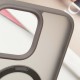 TPU+PC чохол Metal Buttons with MagSafe Colorful HQ Ring для Apple iPhone 16 Pro Max (6.9") Grey