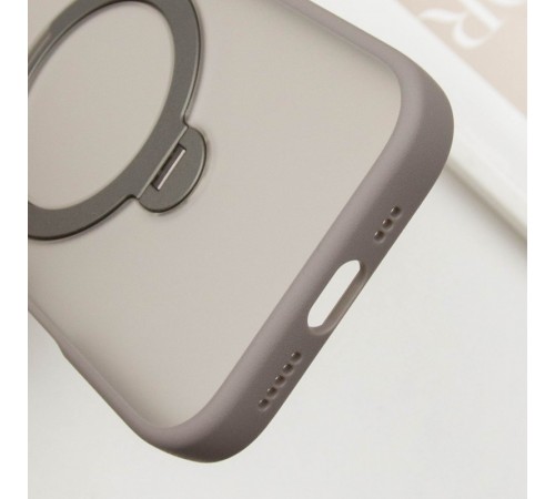 TPU+PC чохол Metal Buttons with MagSafe Colorful HQ Ring для Apple iPhone 16 Pro Max (6.9") Grey TPU+PC чохол Metal Buttons with MagSafe Colorful HQ Ring для Apple iPhone 16 Pro Max (6.9") Grey